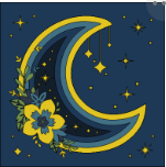 Design 1045 - Misc - Floral Moon