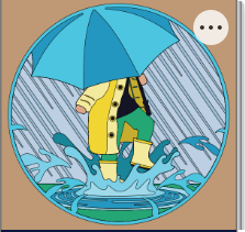 Design 1145 - Seasons - Splashing In Puddle