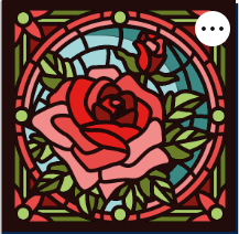 Design 1222 - Misc - Stained Glass Rose