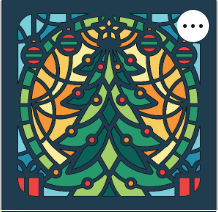 Design 1223 - Holidays - Stained Glass Christmas Tree