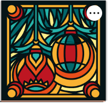 Design 1228 - Holidays - Stained Glass Christmas Bauble 2