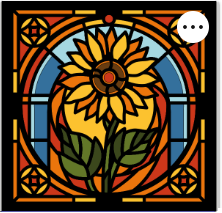 Design 1232 - Misc - Stained Glass Sunflower