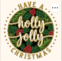 Design 1242 - Holidays - Holly Jolly
