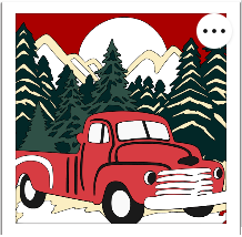 Design 1244 - Holidays - Red Truck