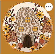 Design 1270 - Seasons - Fall Mushroom House