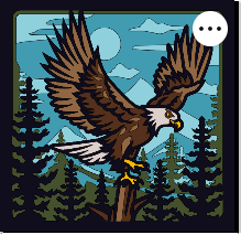 Design 1294 - Animals - Eagle in Forest