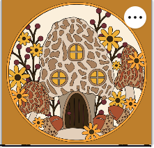 Design 1296 - Seasons - Fall Mushroom House