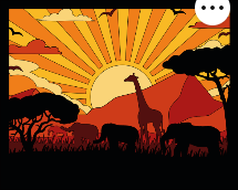 Design 1318 - Animals - Africa Landscape