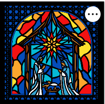 Design 1346 - Holidays - Stained Glass Nativity